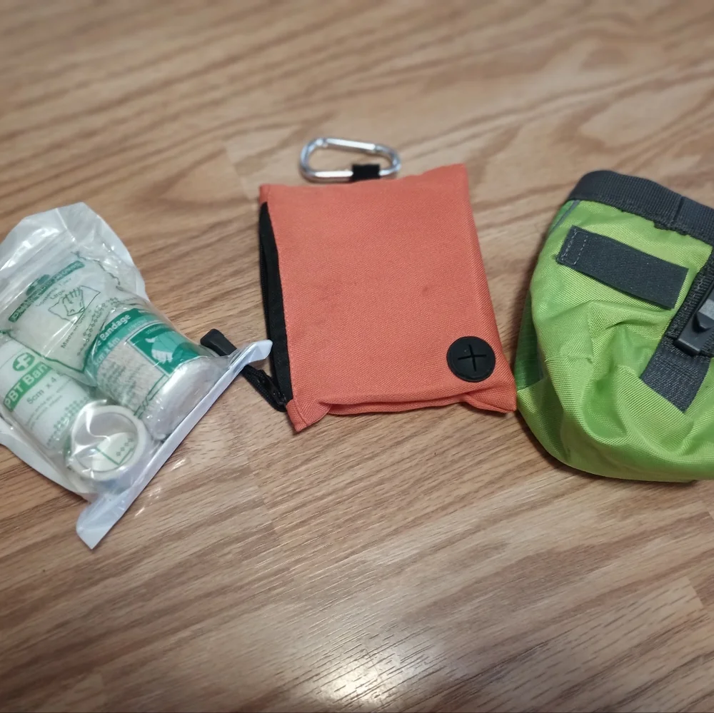First Aid Kit & Water Bottle Holder For Dogs.